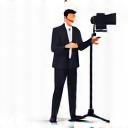 Icon representing a microphone and camera, signifying media.