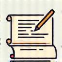 Icon representing message composition or writing.